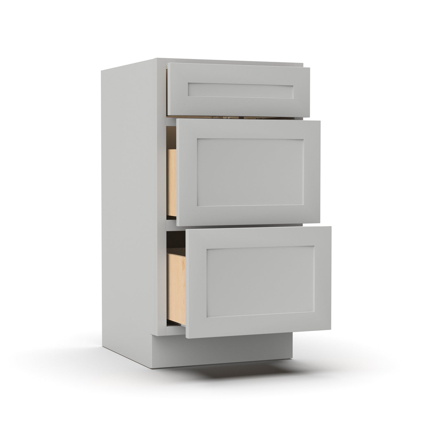 Liberty Shaker Ashen - 18 Inch Vanity Drawer Base Cabinet - 18" Width x 34.5" Height x 21" Depth