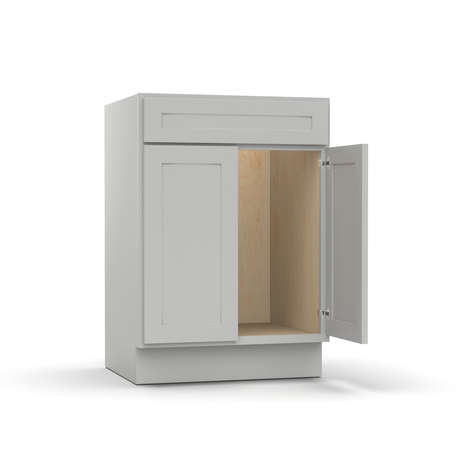Liberty Shaker Ashen - 24 Inch Vanity Sink Base Cabinet - 24" Width x 34.5" Height x 21" Depth