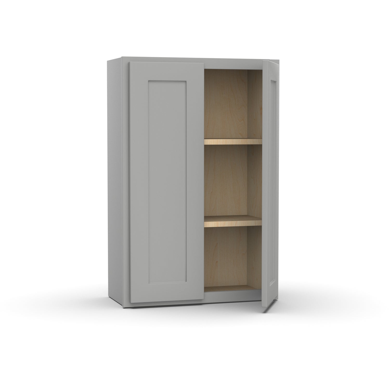 Liberty Shaker Ashen - 24 Inch Height Double Door Wall Cabinet - 24" Width x 36" Height x 12" Depth