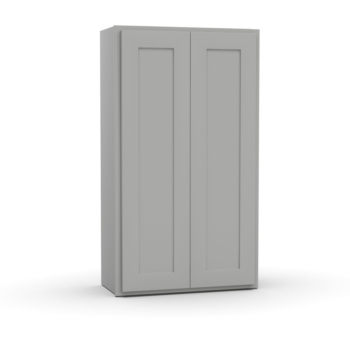 Liberty Shaker Ashen - 24 Inch Height Double Door Wall Cabinet - 24" Width x 42" Height x 12" Depth