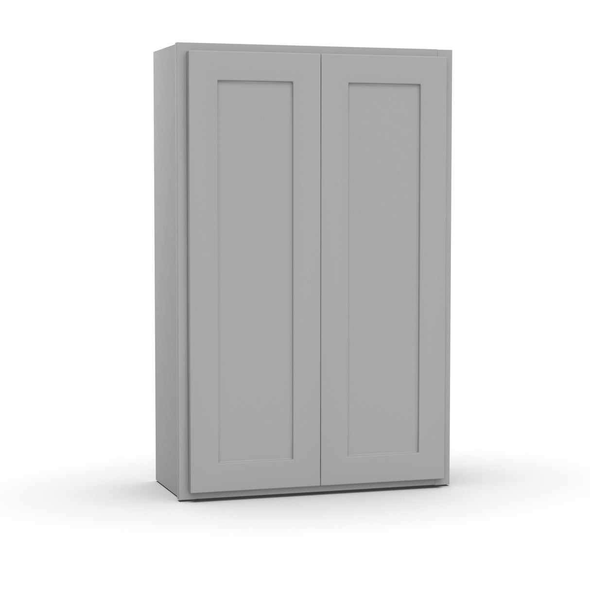 Liberty Shaker Ashen - 27 Inch Height Double Door Wall Cabinet - 27" Width x 42" Height x 12" Depth