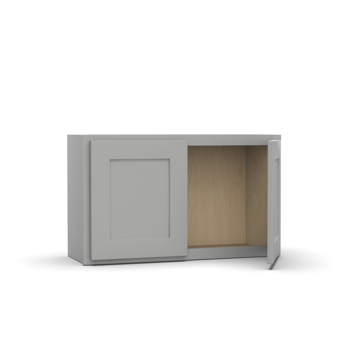 Liberty Shaker Ashen - 30 Inch Height Double Door Wall Cabinet - 30" Width x 18" Height x 12" Depth