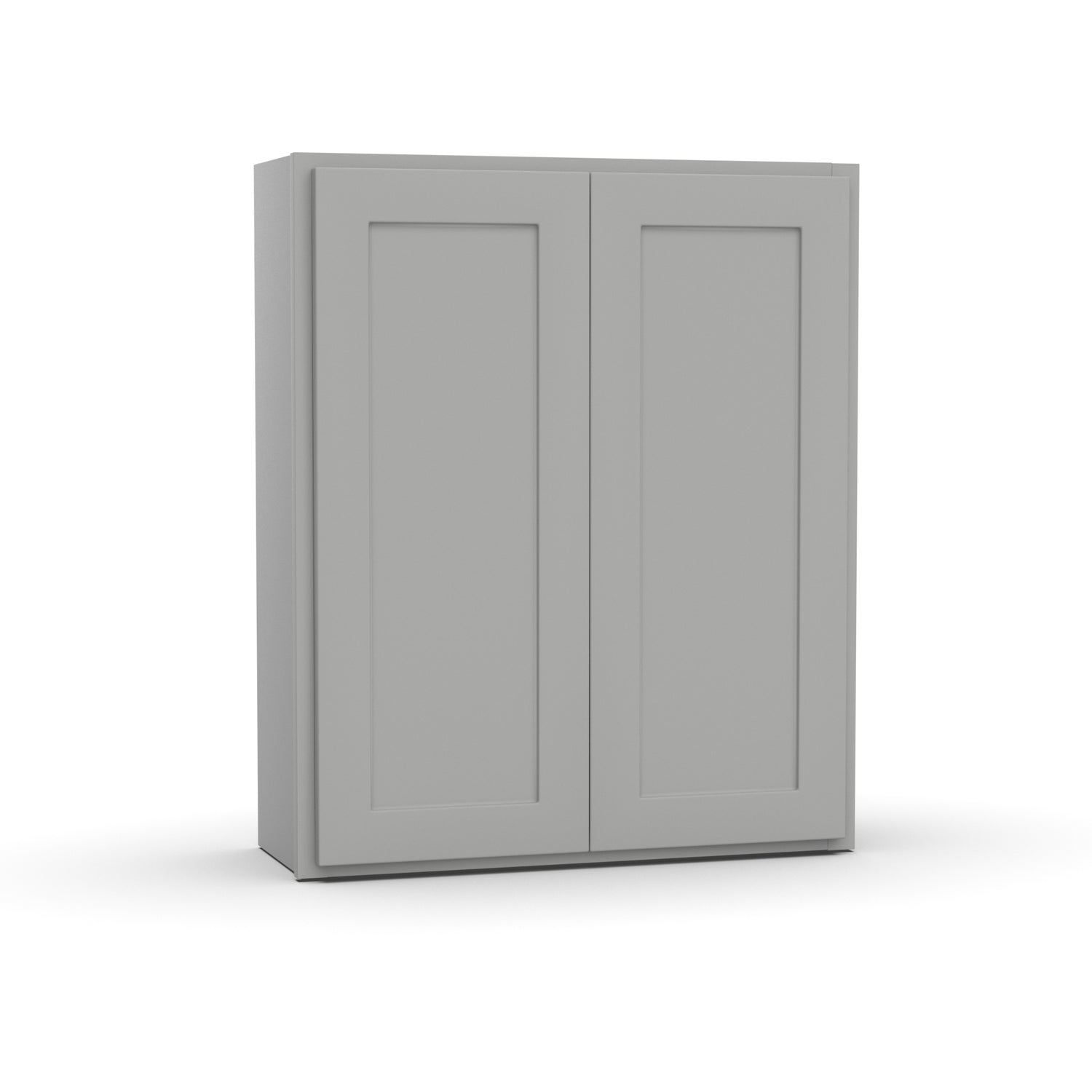 Liberty Shaker Ashen - 30 Inch Height Double Door Wall Cabinet - 30" Width x 36" Height x 12" Depth