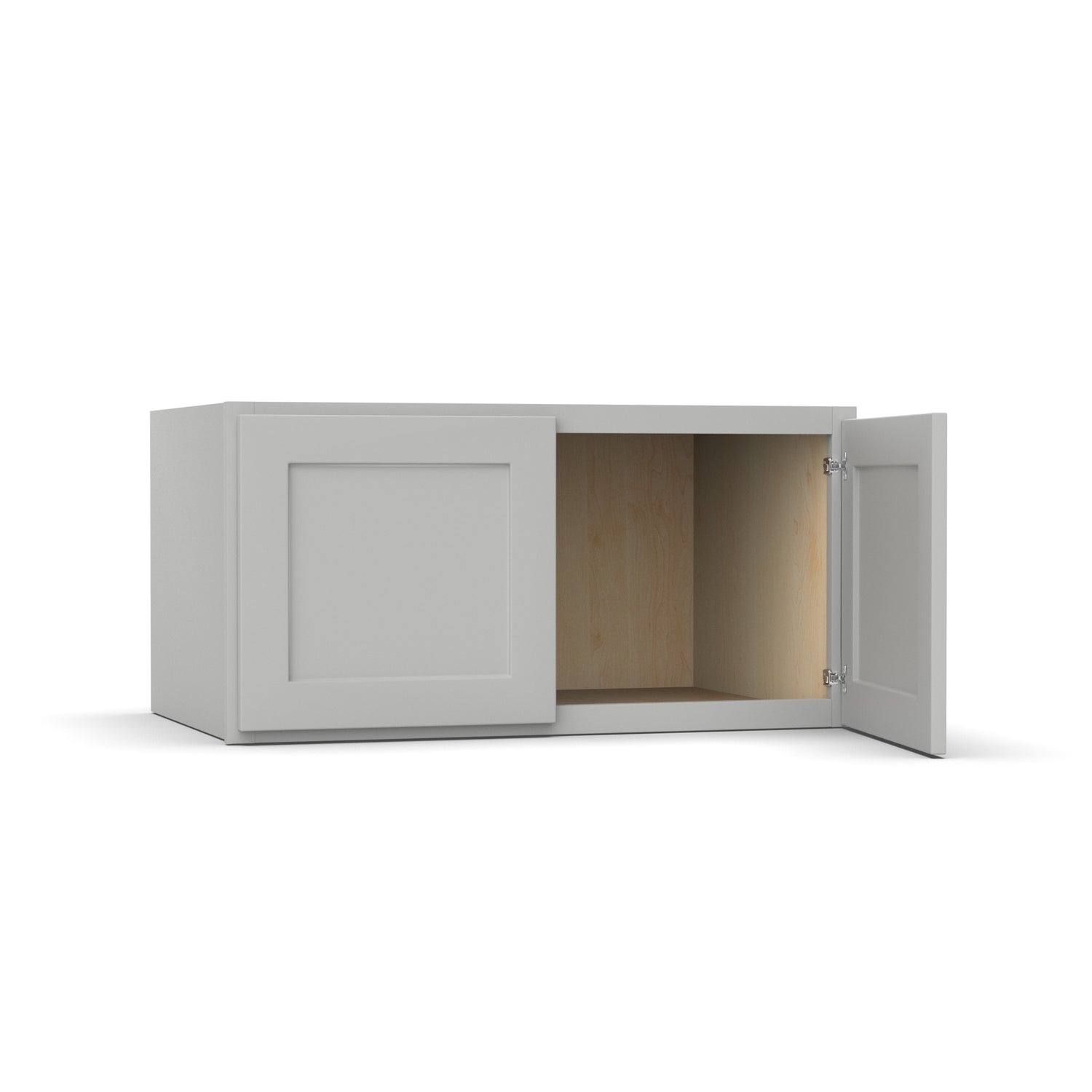 Liberty Shaker Ashen - 36 Inch Deep Double Door Wall Cabinet - 36" Width x 18" Height x 24" Depth