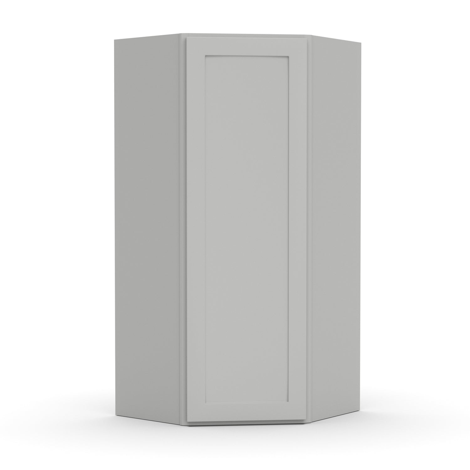 Liberty Shaker Ashen - 24 Inch Diagonal Corner Wall Cabinet - 24" Width x 36" Height x 12" Depth