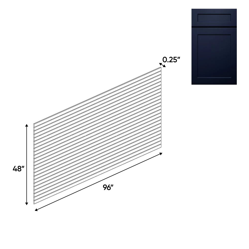 Liberty Shaker Blue - 48 Inch Beaded Panels Accessories - 48" Width x 96" Height x .25" Depth