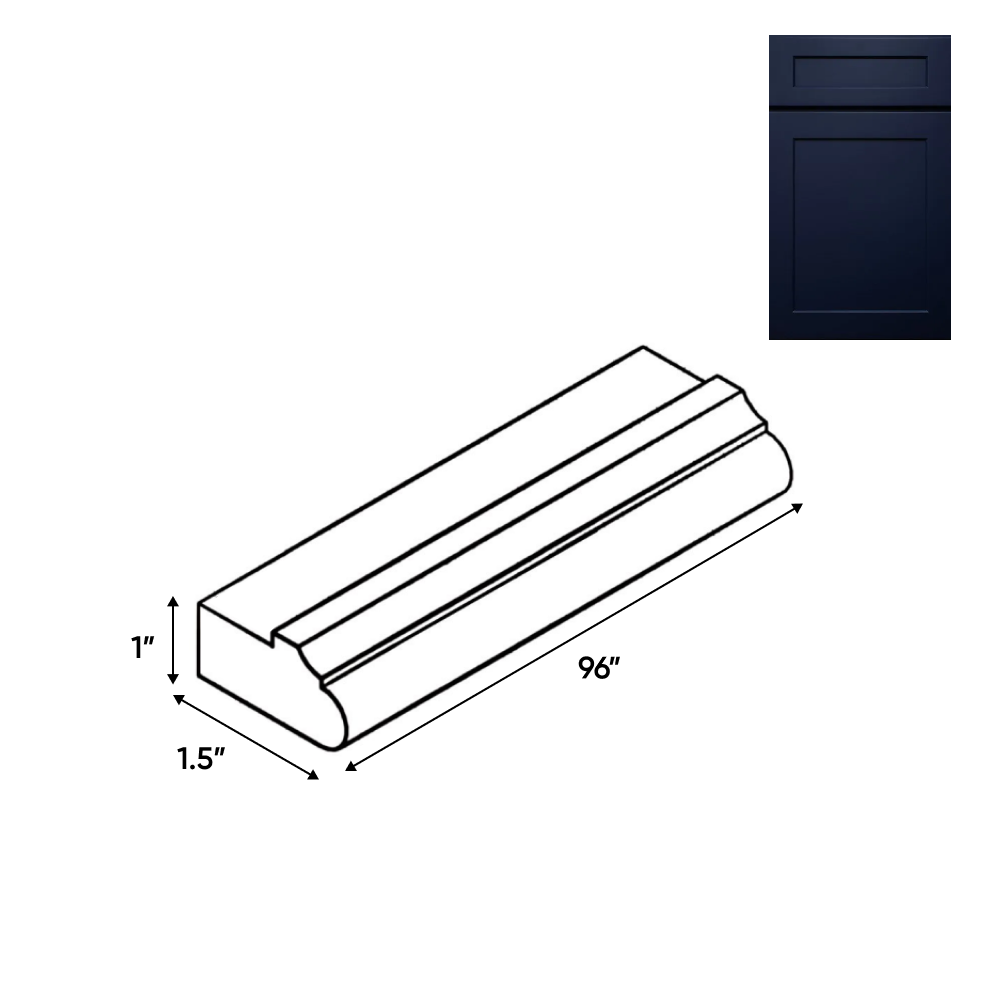 Liberty Shaker Blue - 1.5 Inch Trims Accessories - 1.5" Width x 1" Height x 96" Depth
