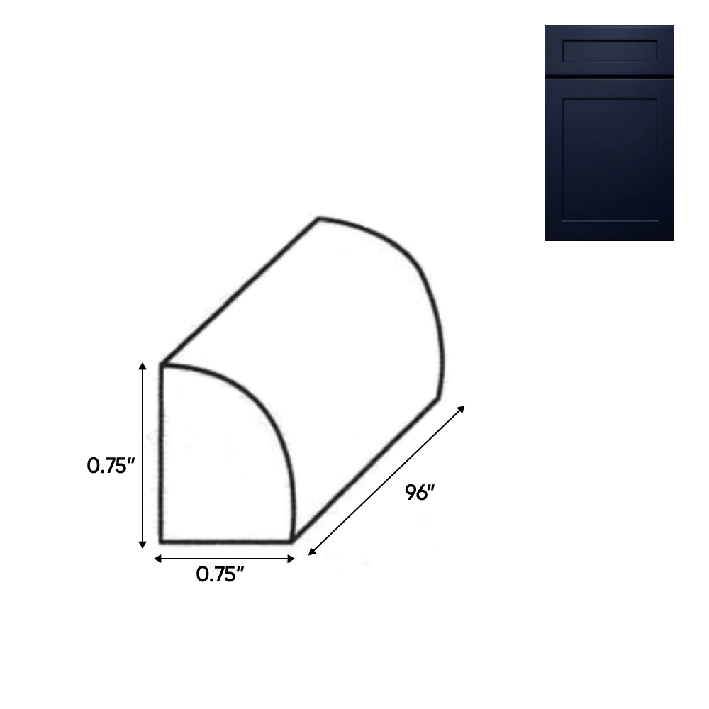 Liberty Shaker Blue - 0.75 Inch Trims Accessories - .75" Width x .75" Height x 96" Depth