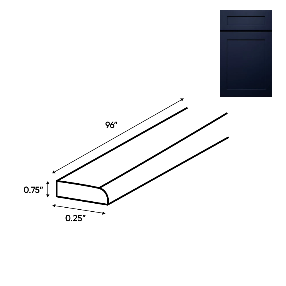 Liberty Shaker Blue - 0.25 Inch Trims Accessories - .25" Width x .75" Height x 96" Depth