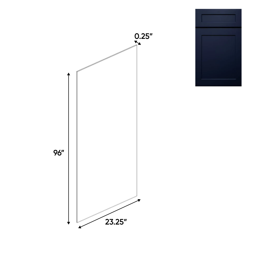 Liberty Shaker Blue - 23.25 Inch Side Finished Skins Accessories - 23.25" Width x 96" Height x .25" Depth