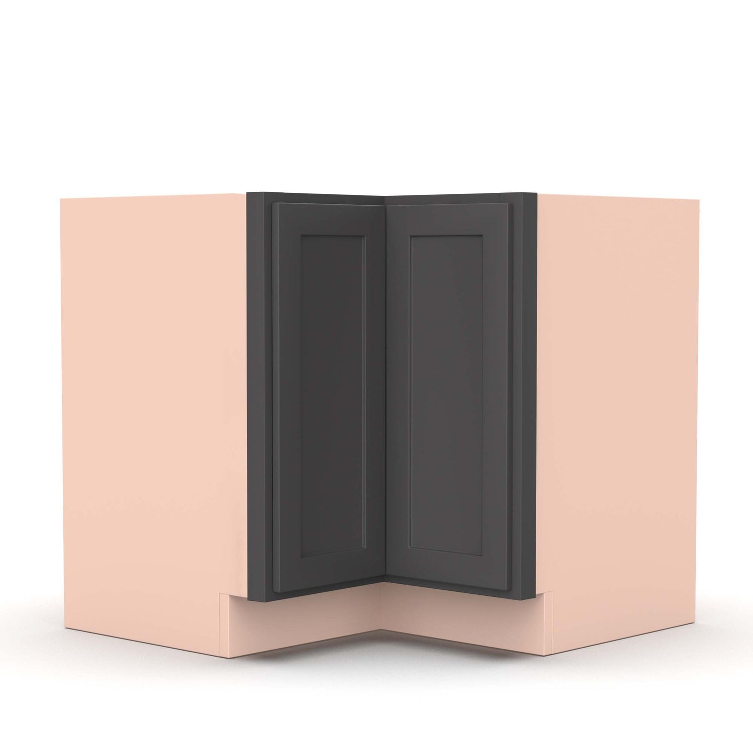 Liberty Shaker Grey - 36 Inch Lazy Susan Base Cabinet - 36" Width x 34.5" Height x 24" Depth