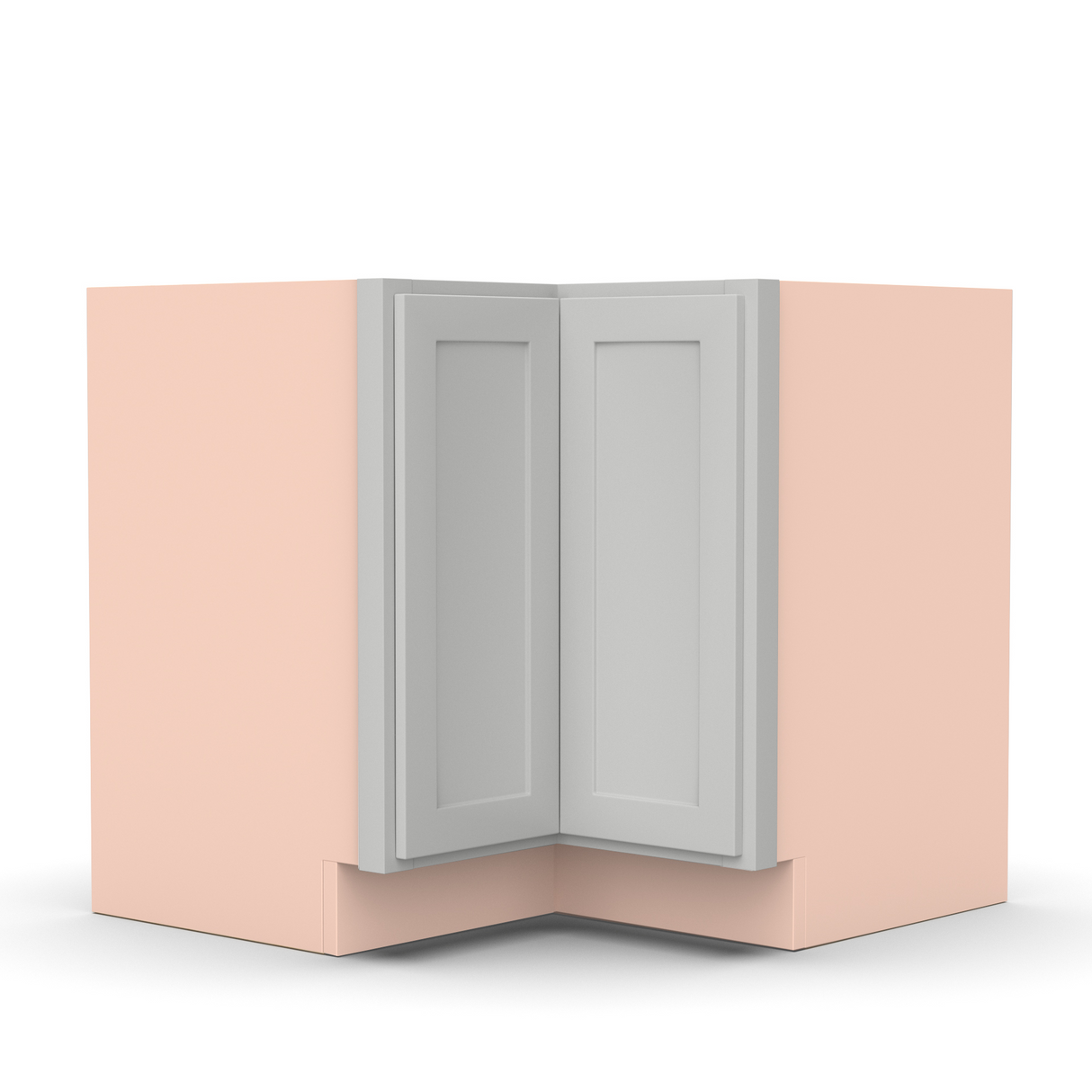 Liberty Shaker Ashen - 36 Inch Lazy Susan Base Cabinet - 36" Width x 34.5" Height x 24" Depth