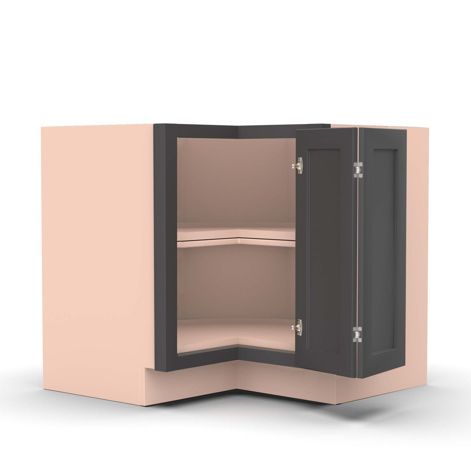 Liberty Shaker Grey - 36 Inch Lazy Susan Base Cabinet - 36" Width x 34.5" Height x 24" Depth