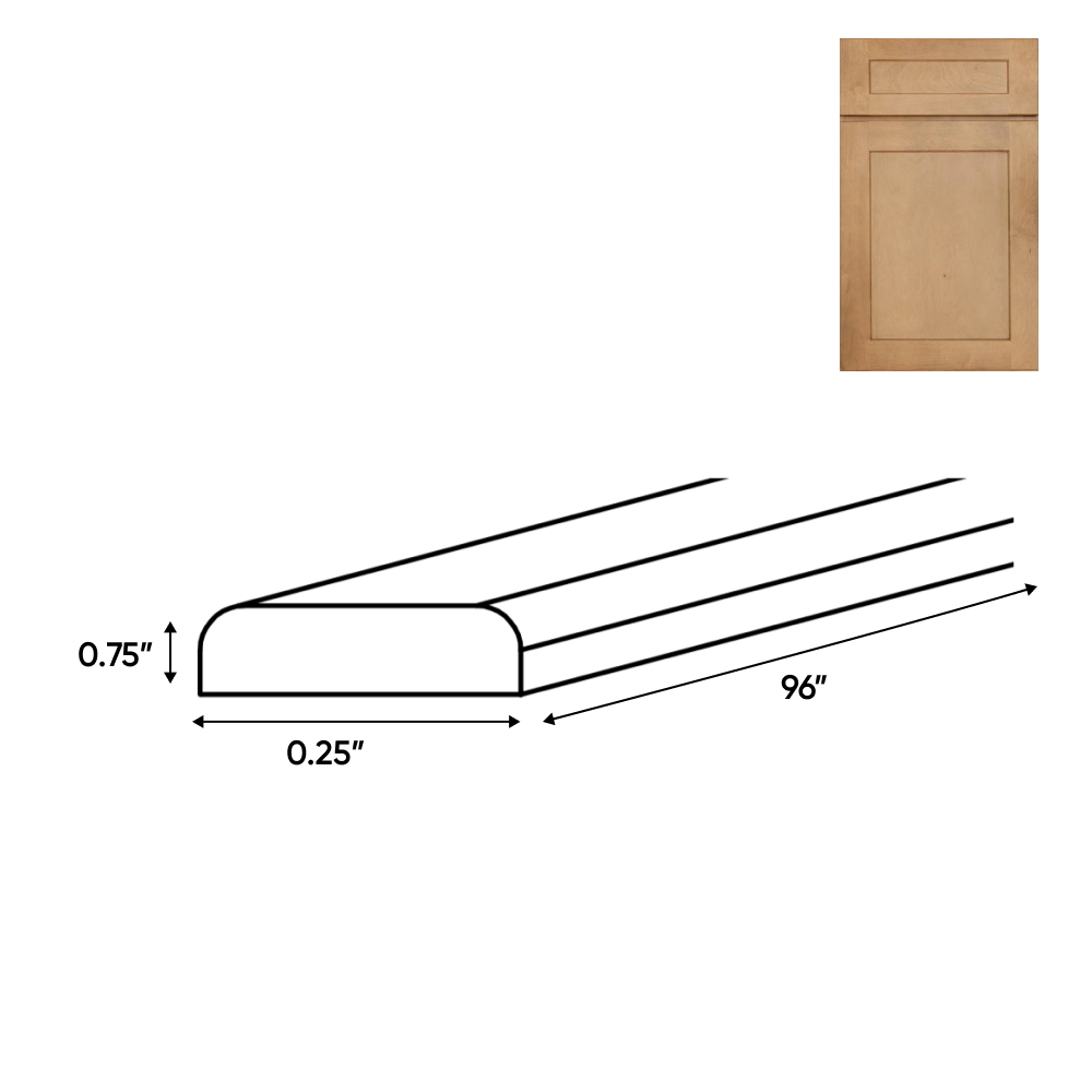 Liberty Shaker Karamel - 0.25 Inch Trims Accessories - .25" Width x .75" Height x 96" Depth