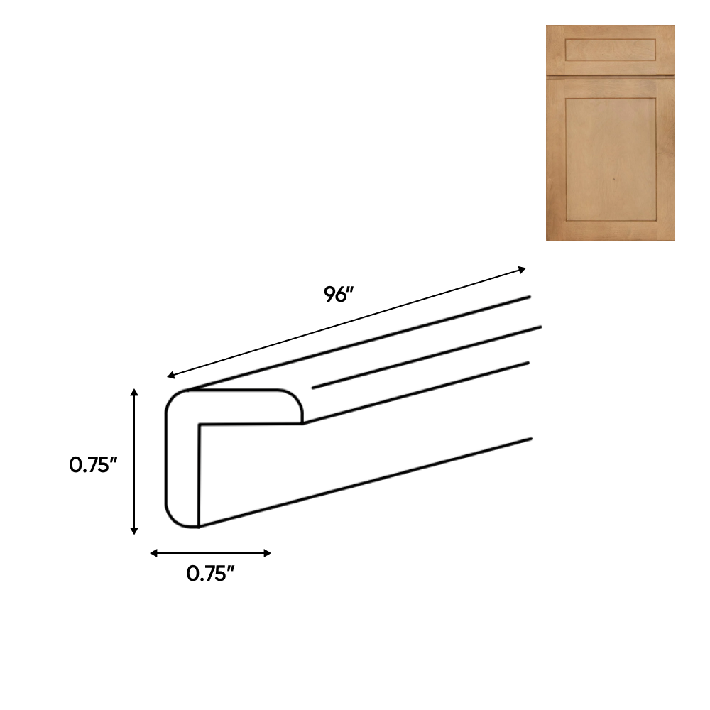 Liberty Shaker Karamel - 0.75 Inch Trims Accessories - .75" Width x .75" Height x 96" Depth