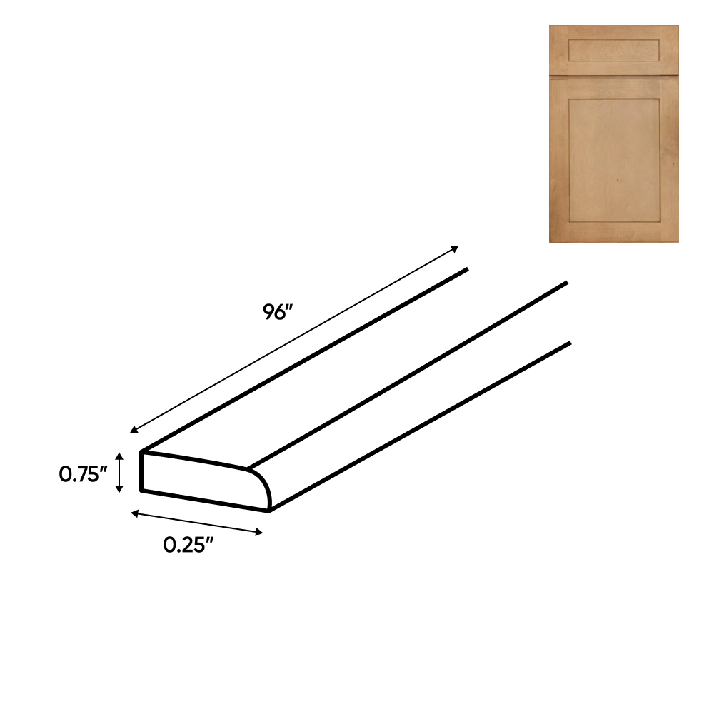 Liberty Shaker Karamel - 0.25 Inch Trims Accessories - .25" Width x .75" Height x 96" Depth