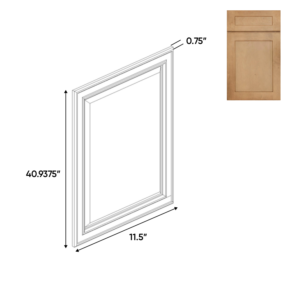 Liberty Shaker Karamel - 11.5 Inch Decorative End Panel Doors Accessories - 11.5" Width x 40.9375" Height x .75" Depth