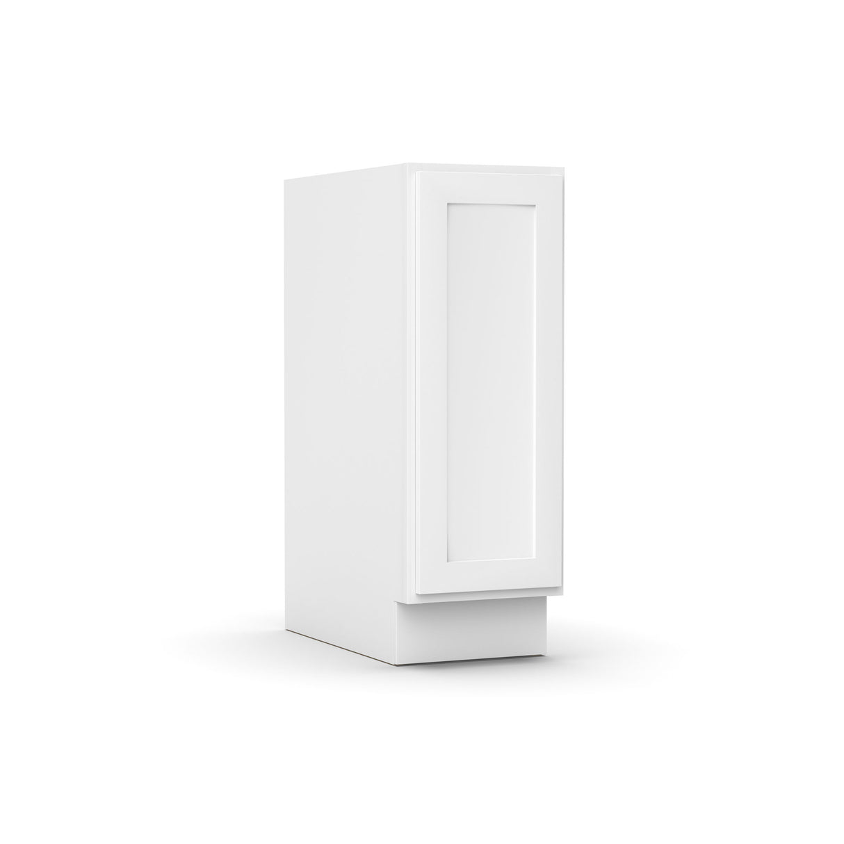 Liberty Shaker White - 12 Inch Full Height Single Door Base Cabinet - 12" Width x 34.5" Height x 24" Depth