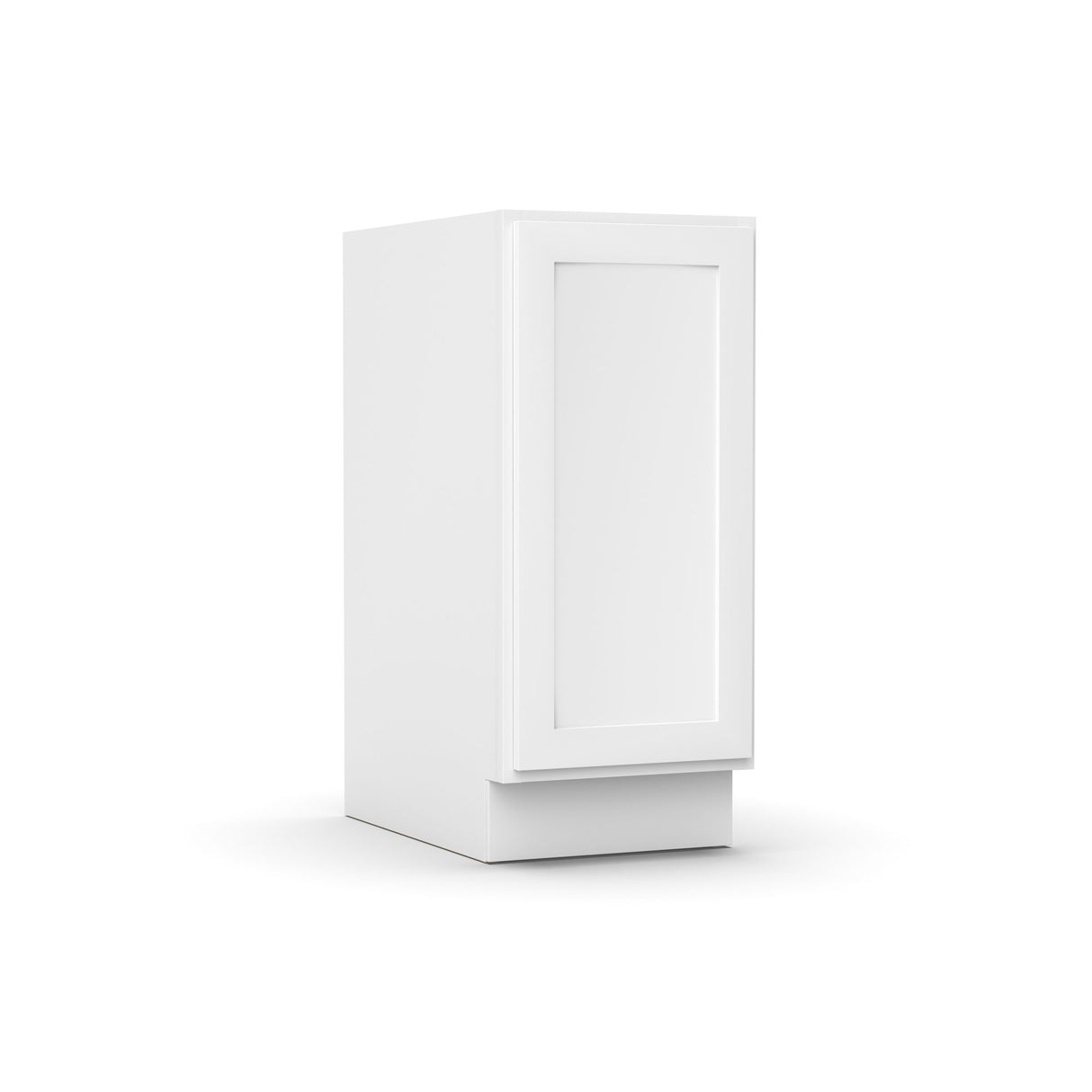Liberty Shaker White - 15 Inch Full Height Single Door Base Cabinet - 15" Width x 34.5" Height x 24" Depth