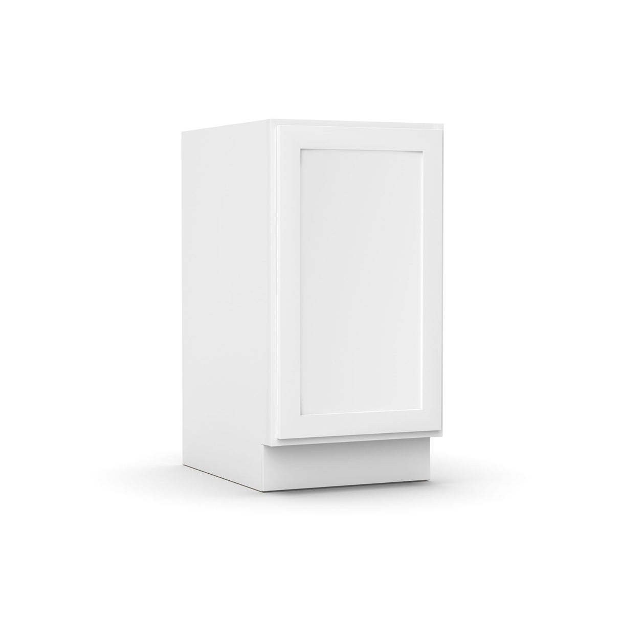 Liberty Shaker White - 18 Inch Full Height Single Door Base Cabinet - 18" Width x 34.5" Height x 24" Depth