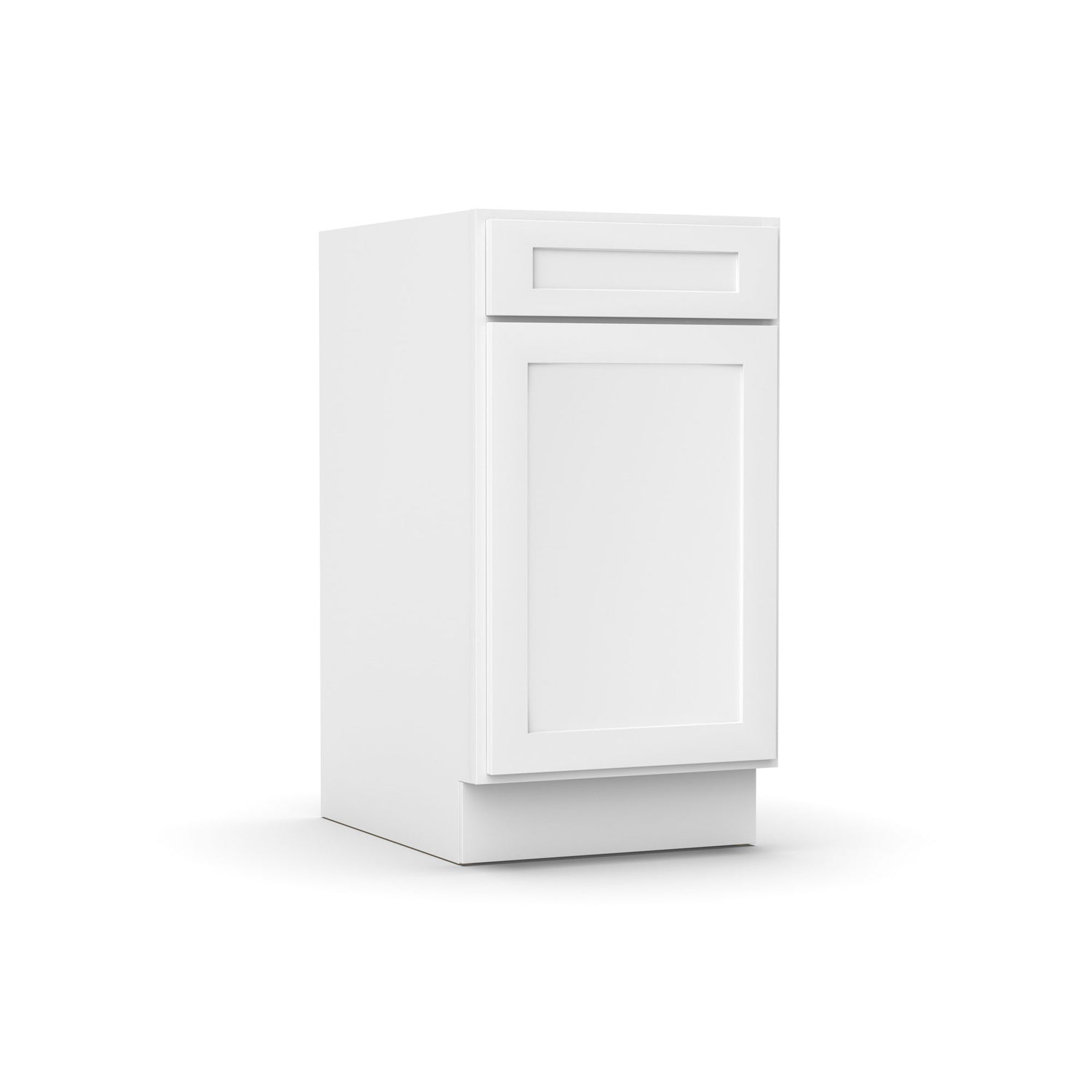 Liberty Shaker White - 18 Inch Single Door Base Cabinet - 18" Width x 34.5" Height x 24" Depth