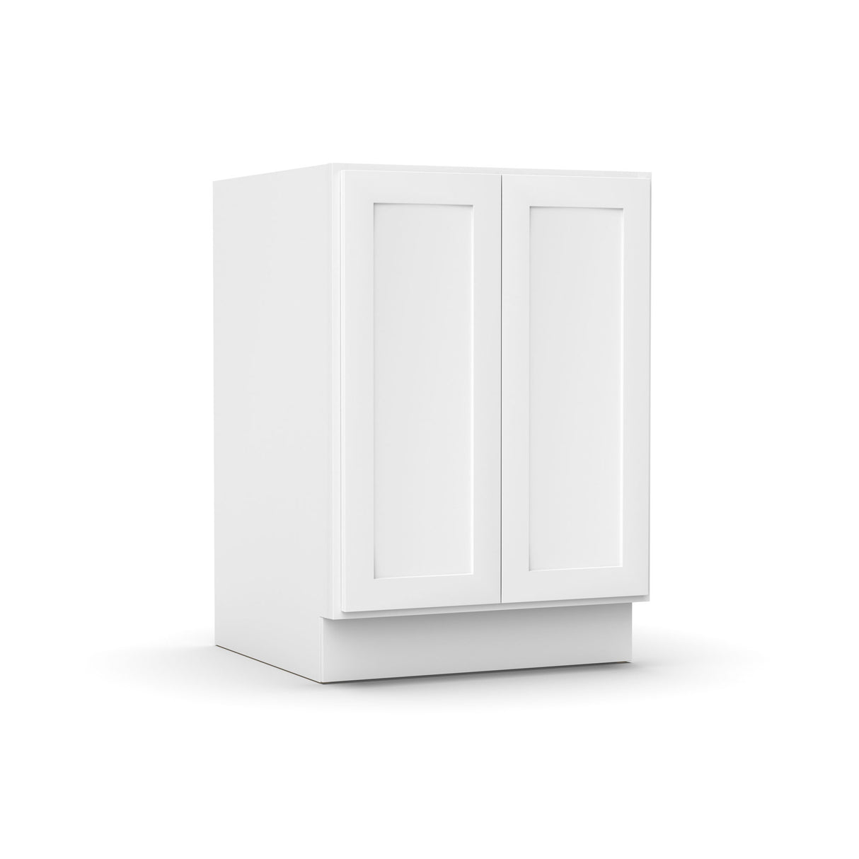 Liberty Shaker White - 24 Inch Full Height Double Door Base Cabinet - 24" Width x 34.5" Height x 24" Depth