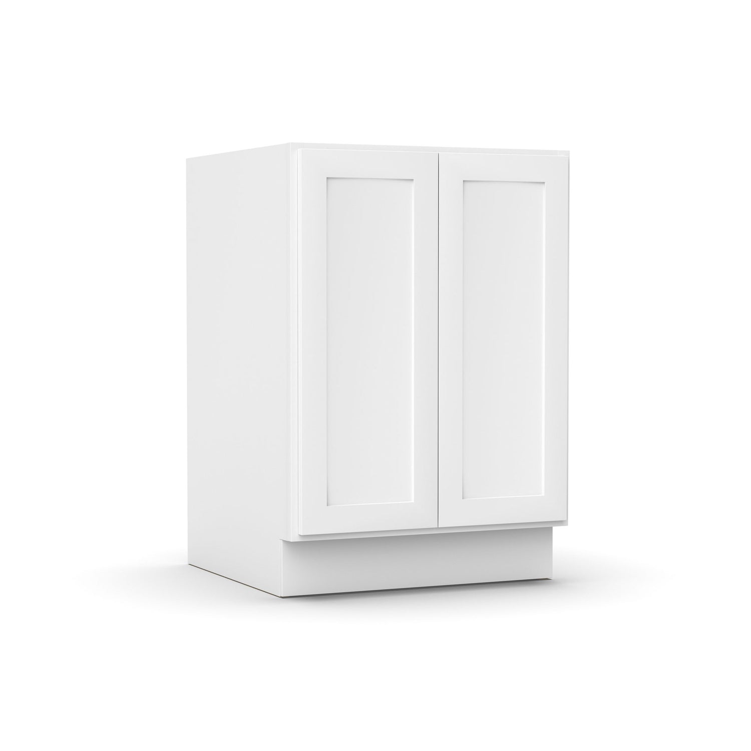 Liberty Shaker White - 24 Inch Full Height Double Door Base Cabinet - 24" Width x 34.5" Height x 24" Depth