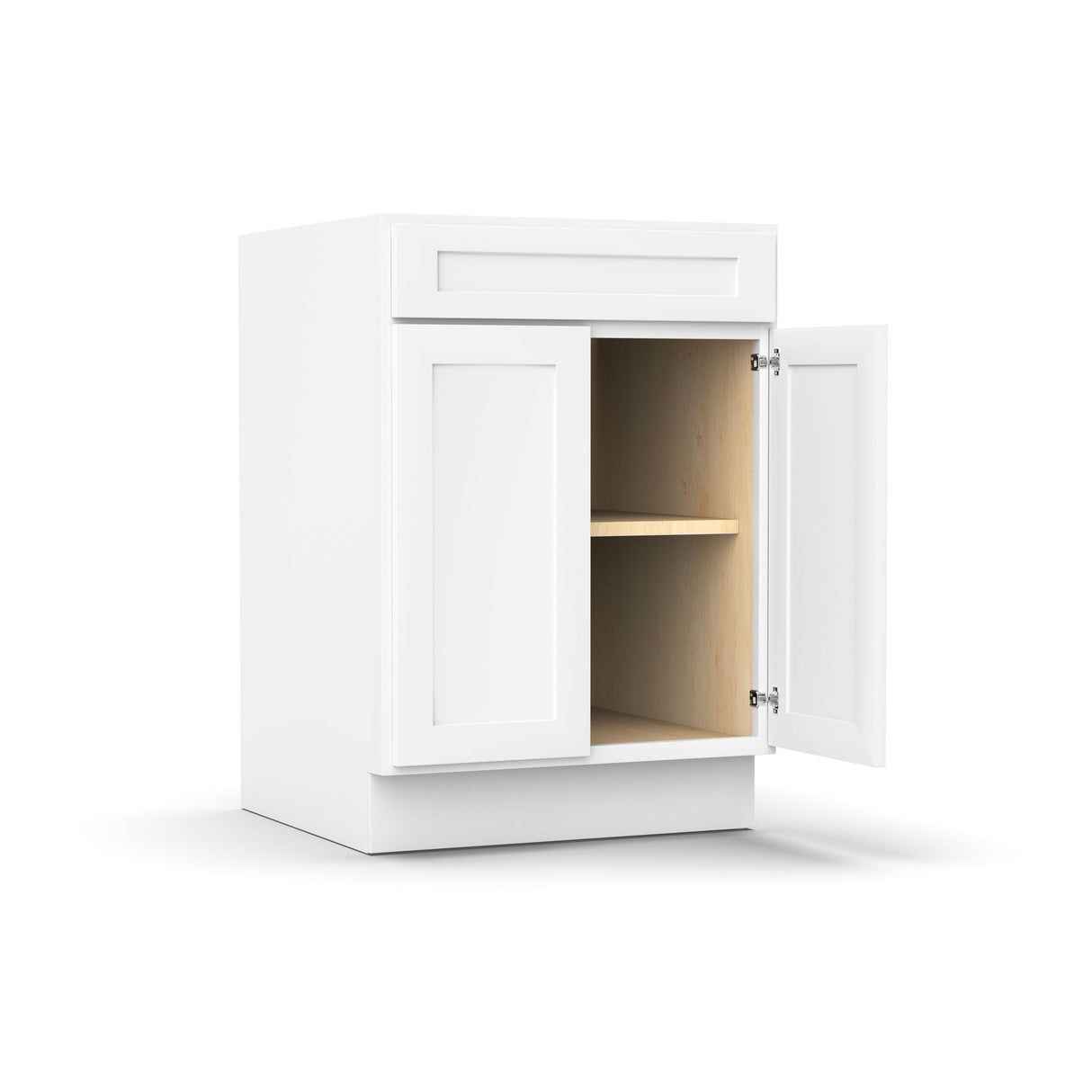 Liberty Shaker White - 24 Inch Double Door Base Cabinet - 24" Width x 34.5" Height x 24" Depth