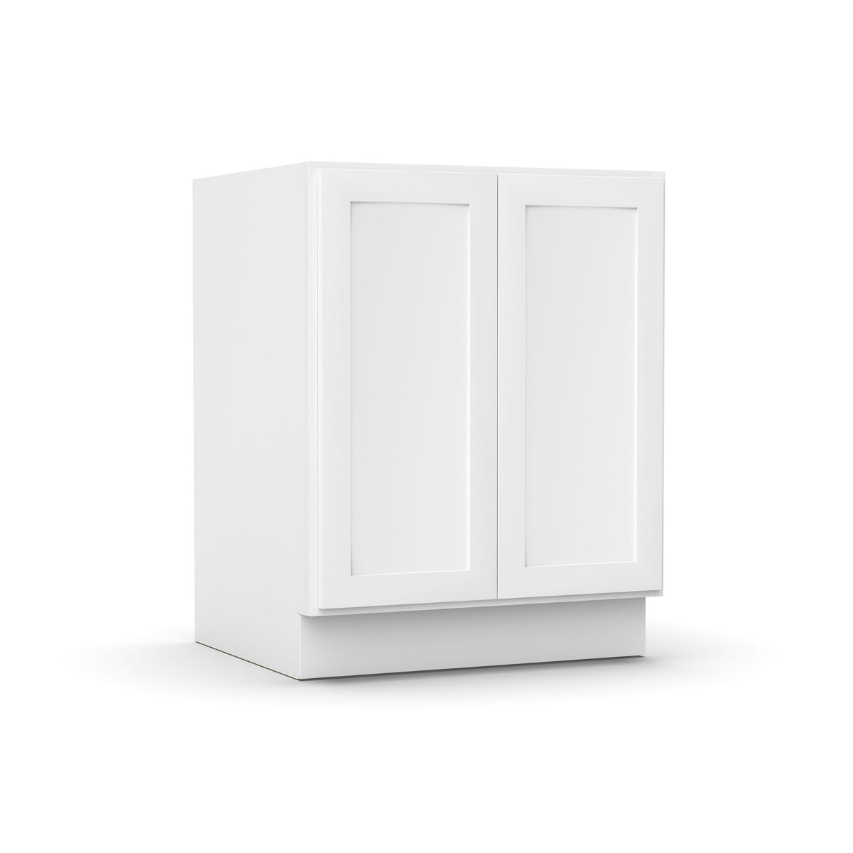 Liberty Shaker White - 27 Inch Full Height Double Door Base Cabinet - 27" Width x 34.5" Height x 24" Depth