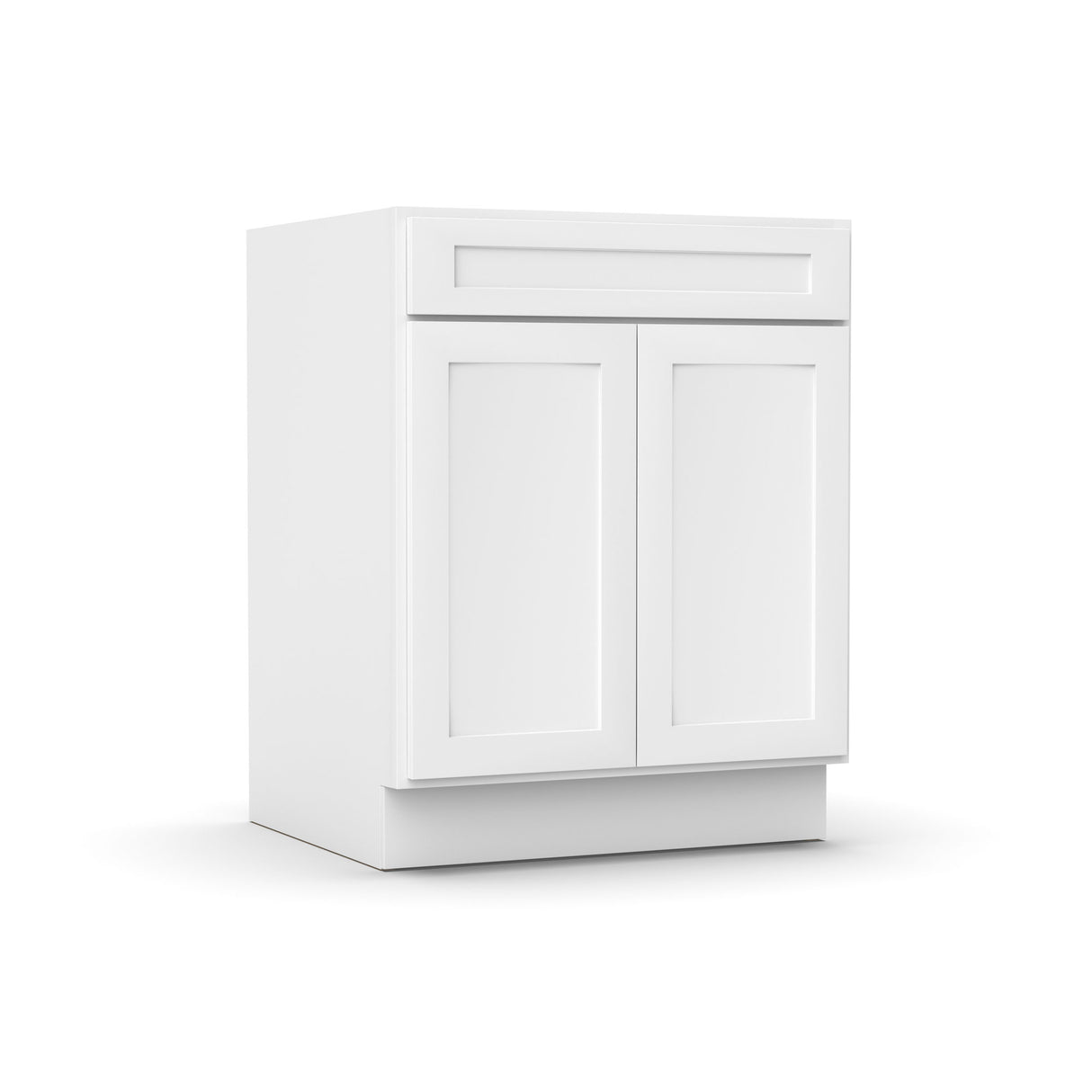 Liberty Shaker White - 27 Inch Double Door Base Cabinet - 27" Width x 34.5" Height x 24" Depth