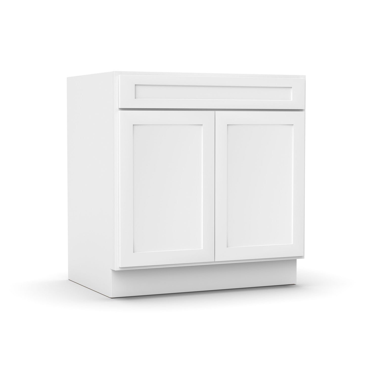 Liberty Shaker White - 33 Inch Double Door Base Cabinet - 33" Width x 34.5" Height x 24" Depth