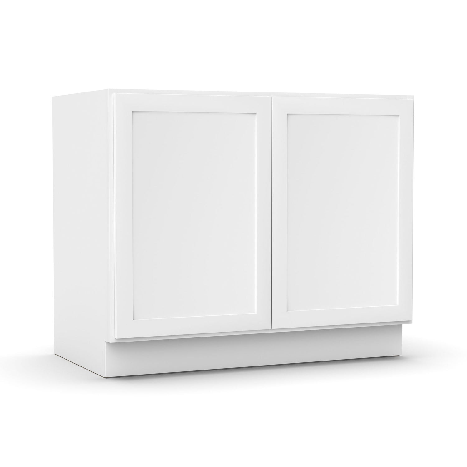 Liberty Shaker White - 42 Inch Full Height Double Door Base Cabinet - 42" Width x 34.5" Height x 24" Depth