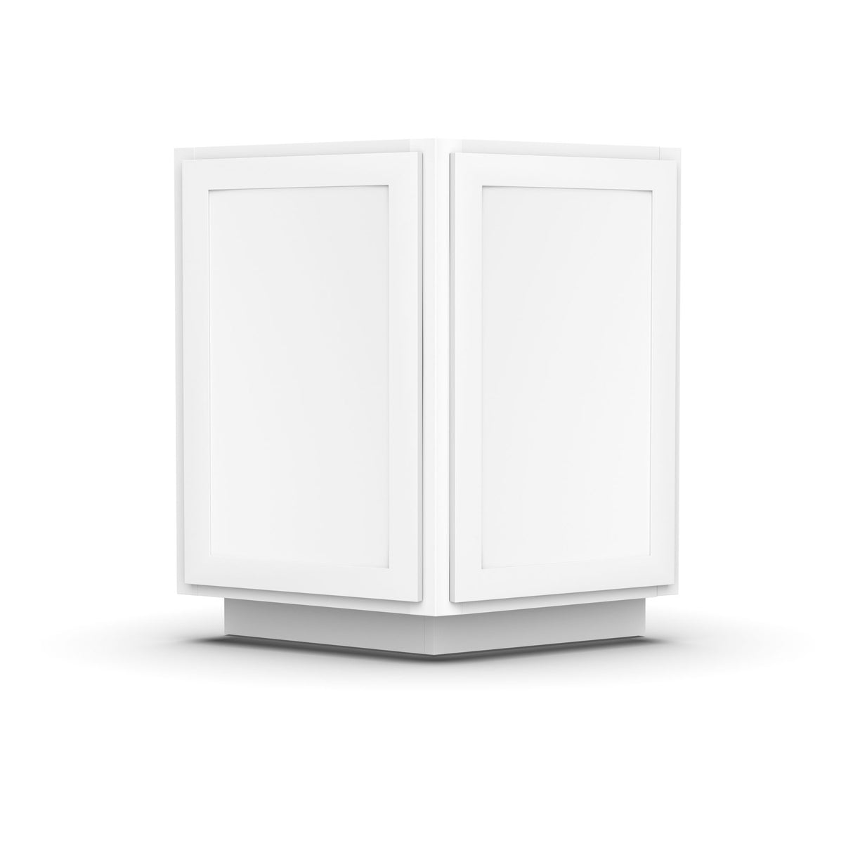Liberty Shaker White - 24 Inch Base Angle End Base Cabinet - 24" Width x 34.5" Height x 24" Depth