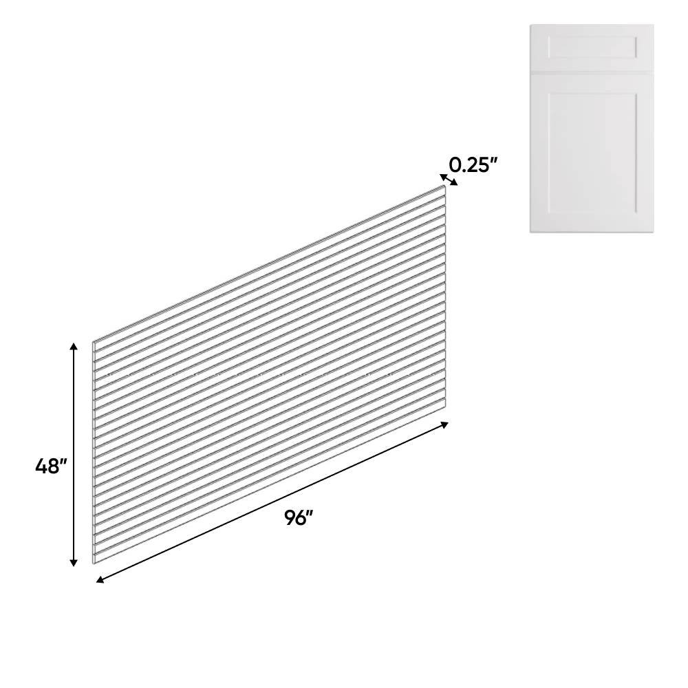 Liberty Shaker White - 48 Inch Beaded Panels Accessories - 48" Width x 96" Height x .25" Depth