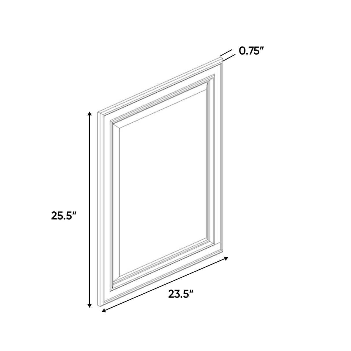 Portland Chestnut - 23.5 Inch Decorative End Panel Doors Accessories - 23.5" Width x 25.5" Height x 0.75" Depth