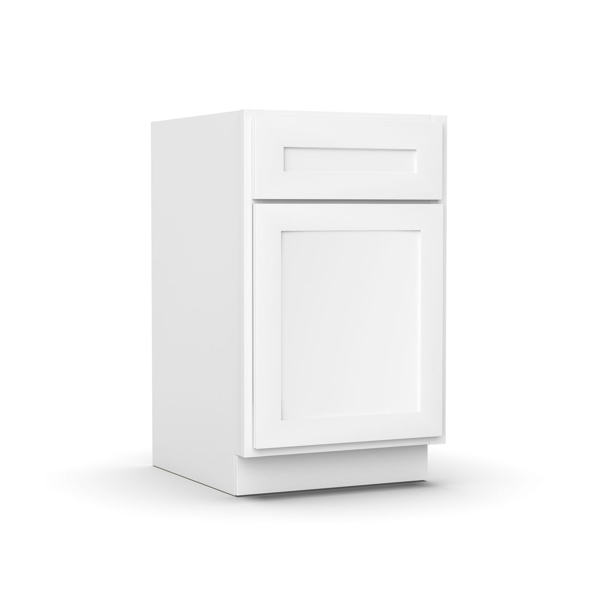 Liberty Shaker White - 18 Inch Waste Basket Base Cabinet - 18" Width x 34.5" Height x 24" Depth
