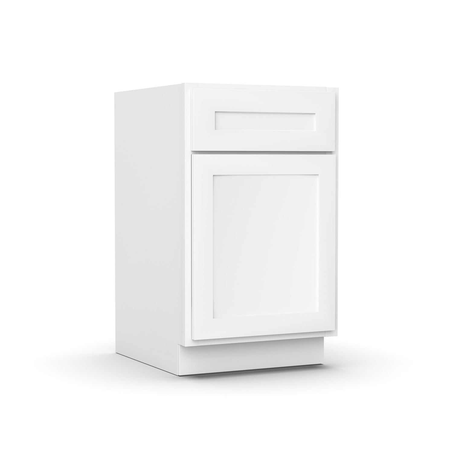 Liberty Shaker White - 18 Inch Waste Basket Base Cabinet - 18" Width x 34.5" Height x 24" Depth