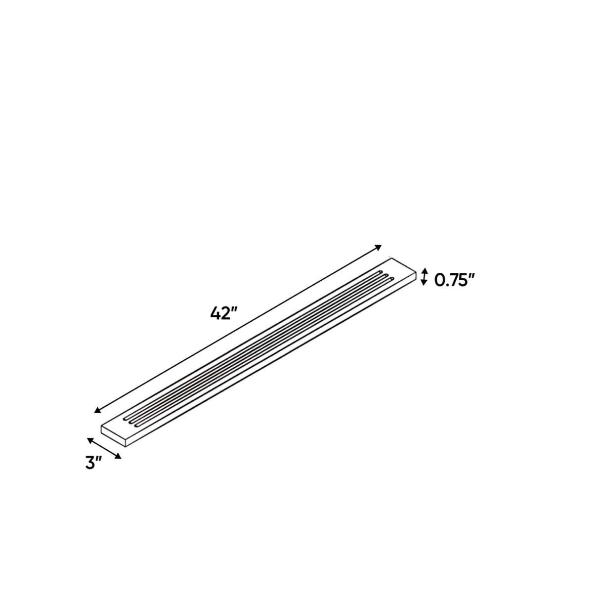 Liberty Shaker White - 3 Inch Flutted Wall Fillers Accessories - 3" Width x 42" Height x .75" Depth