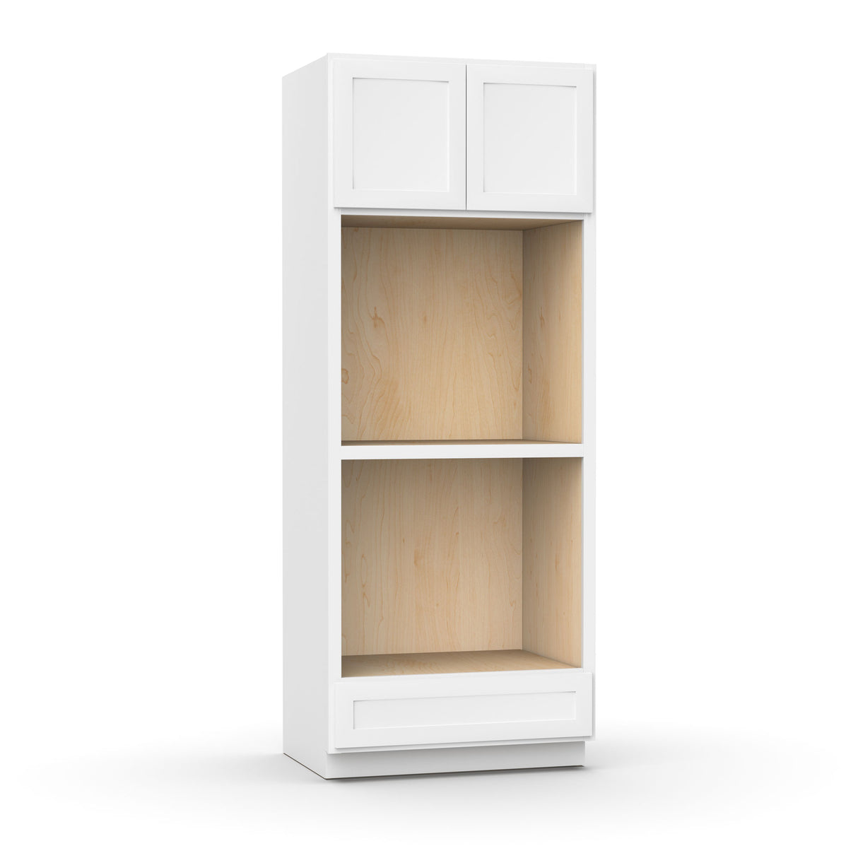 Liberty Shaker White - 33 Inch Double Oven Tall Cabinet - 33" Width x 84" Height x 24" Depth