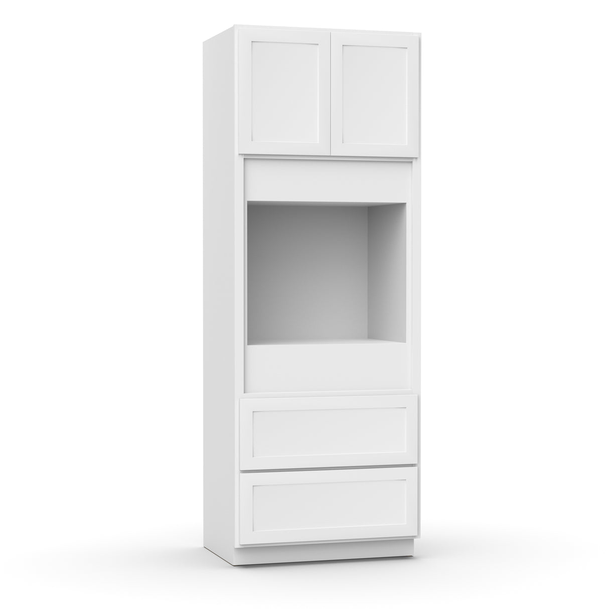 Liberty Shaker White - 33x90 Inch Single Oven Tall Cabinet - 33" Width x 90" Height x 24" Depth