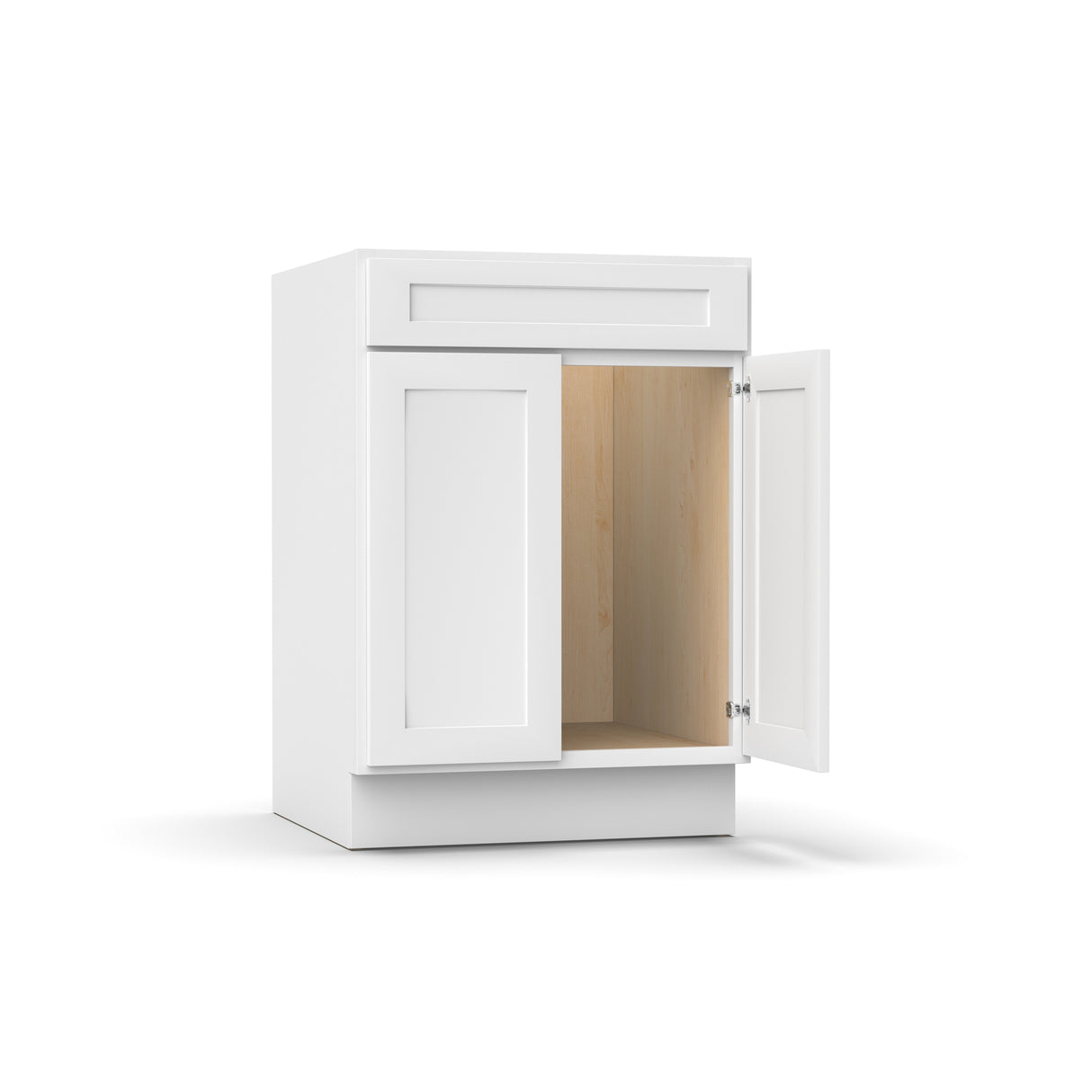 Liberty Shaker White - 24 Inch Sink Base Cabinet - 24" Width x 34.5" Height x 24" Depth