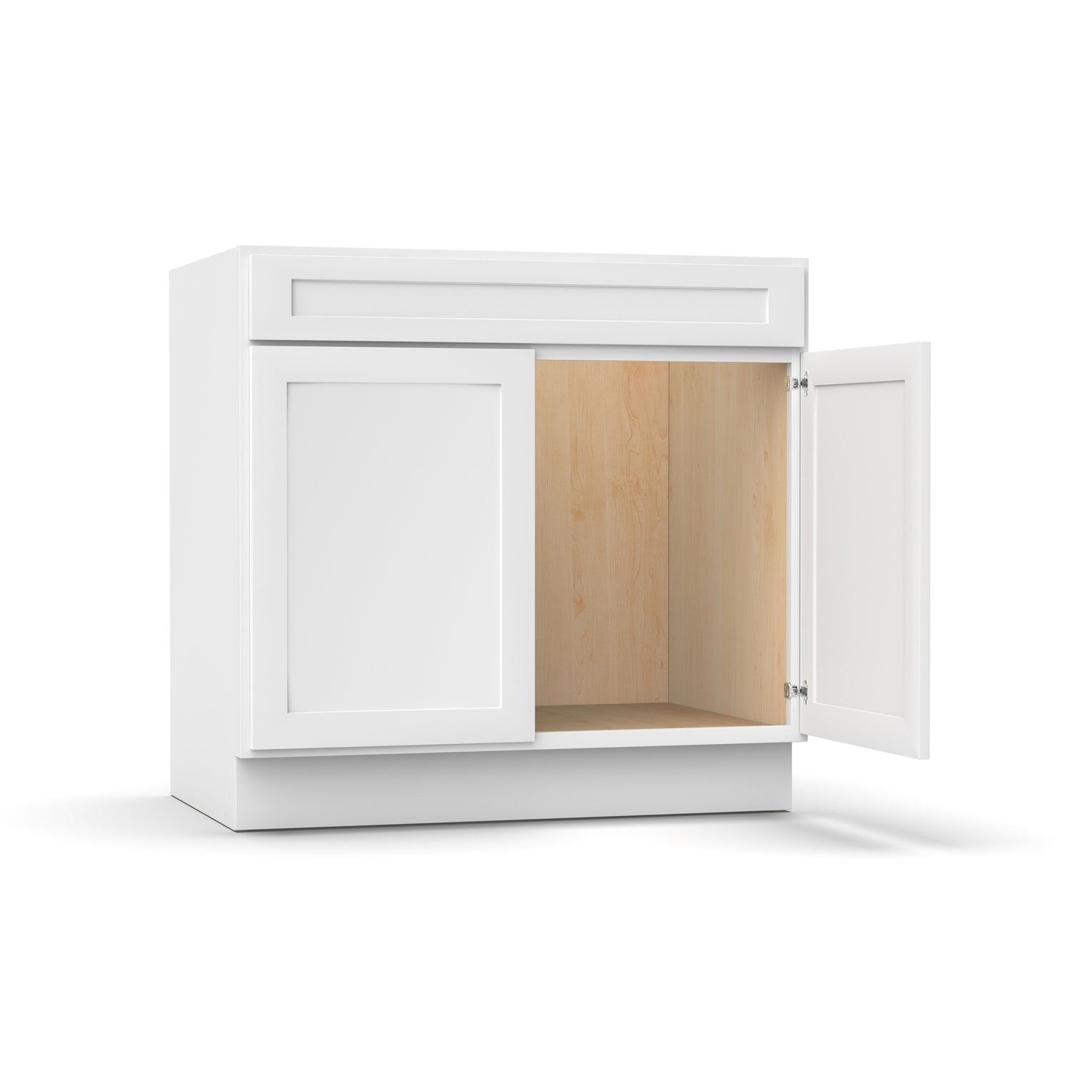 Liberty Shaker White - 36 Inch Sink Base Cabinet - 36" Width x 34.5" Height x 24" Depth