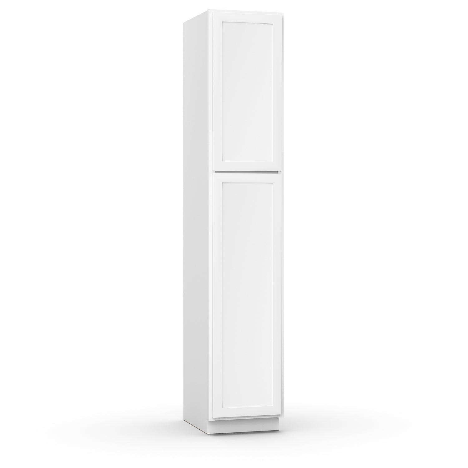 Liberty Shaker White - 18 Inch Single Door Pantry Tall Cabinet - 18" Width x 96" Height x 24" Depth