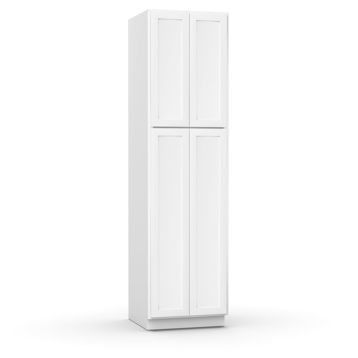 Liberty Shaker White - 24 Inch Double Door Pantry Tall Cabinet - 24" Width x 90" Height x 24" Depth