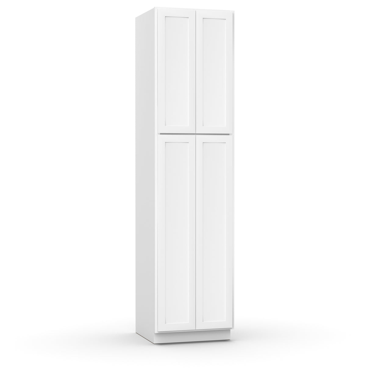 Liberty Shaker White - 24 Inch Double Door Pantry Tall Cabinet - 24" Width x 96" Height x 24" Depth
