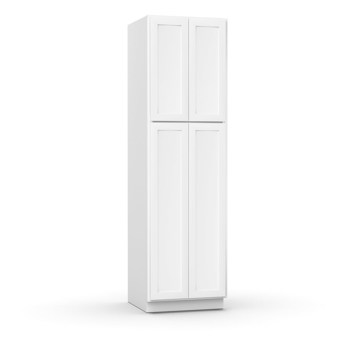 Liberty Shaker White - 30 Inch Double Door Pantry Tall Cabinet - 30" Width x 84" Height x 24" Depth