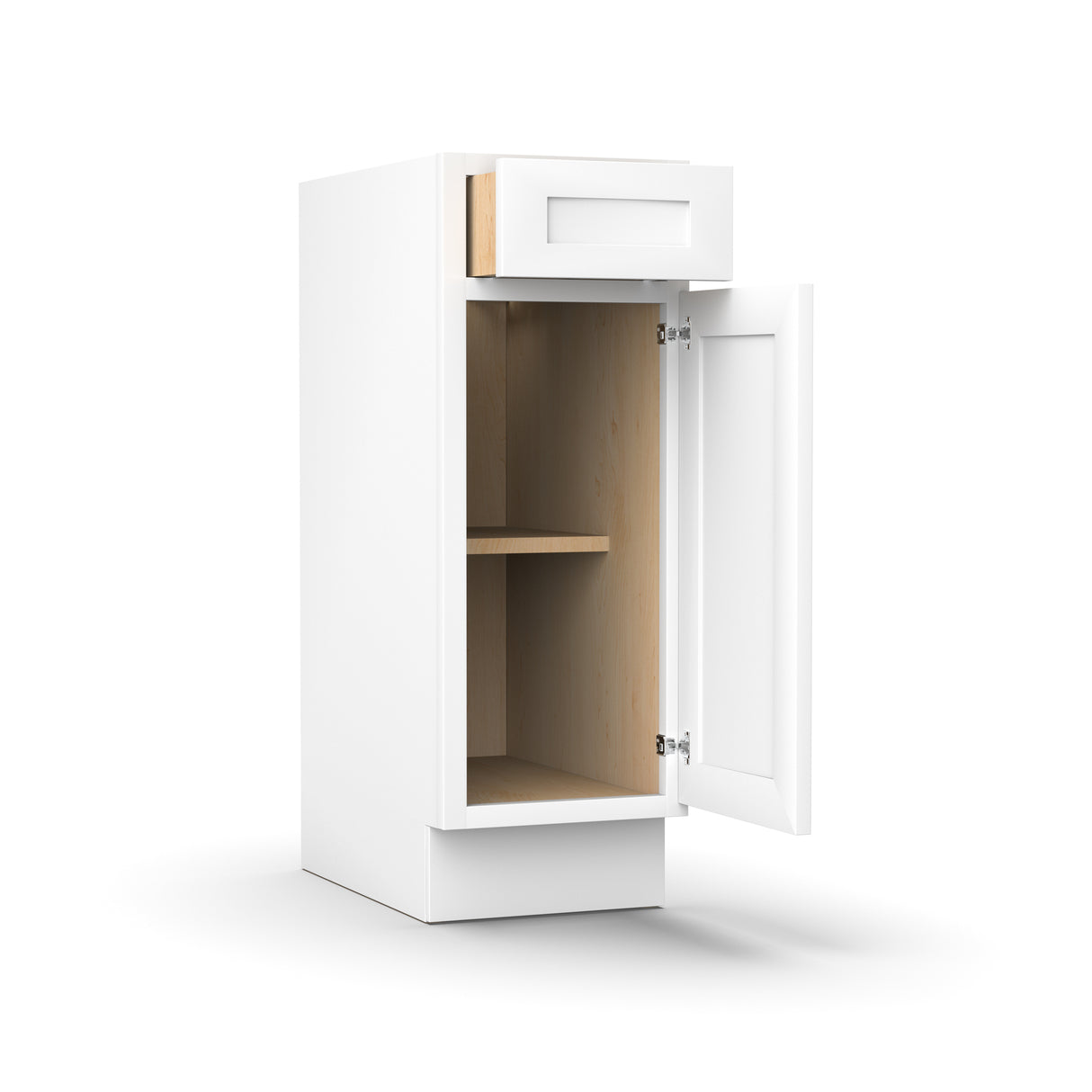 Liberty Shaker White - 12 Inch Vanity Base Cabinet - 12" Width x 34.5" Height x 21" Depth