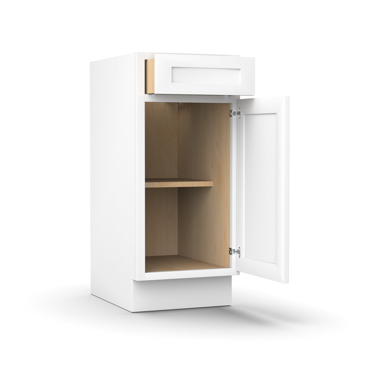 Liberty Shaker White - 15 Inch Vanity Base Cabinet - 15" Width x 34.5" Height x 21" Depth