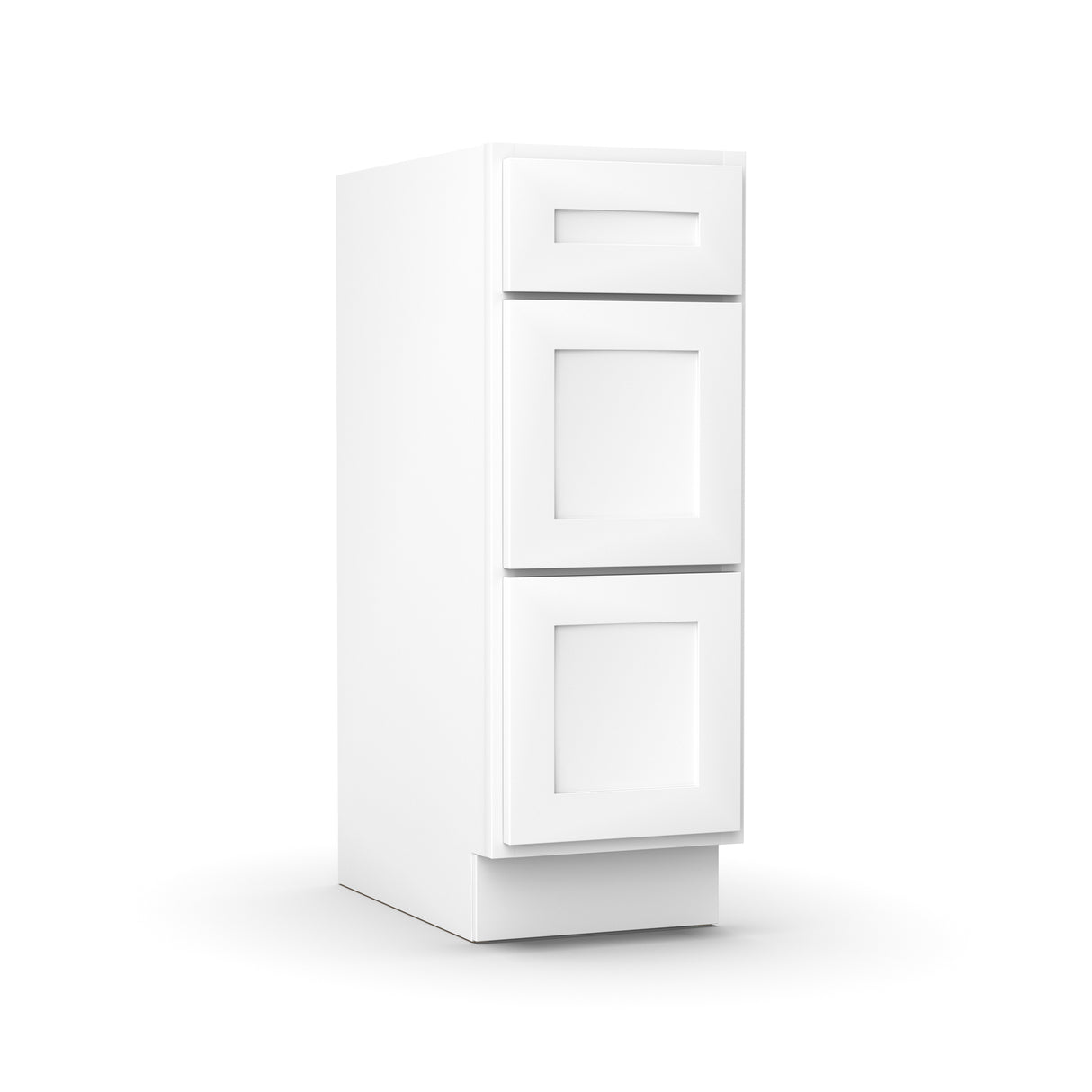 Liberty Shaker White - 12 Inch Vanity Drawer Base Cabinet - 12" Width x 34.5" Height x 21" Depth