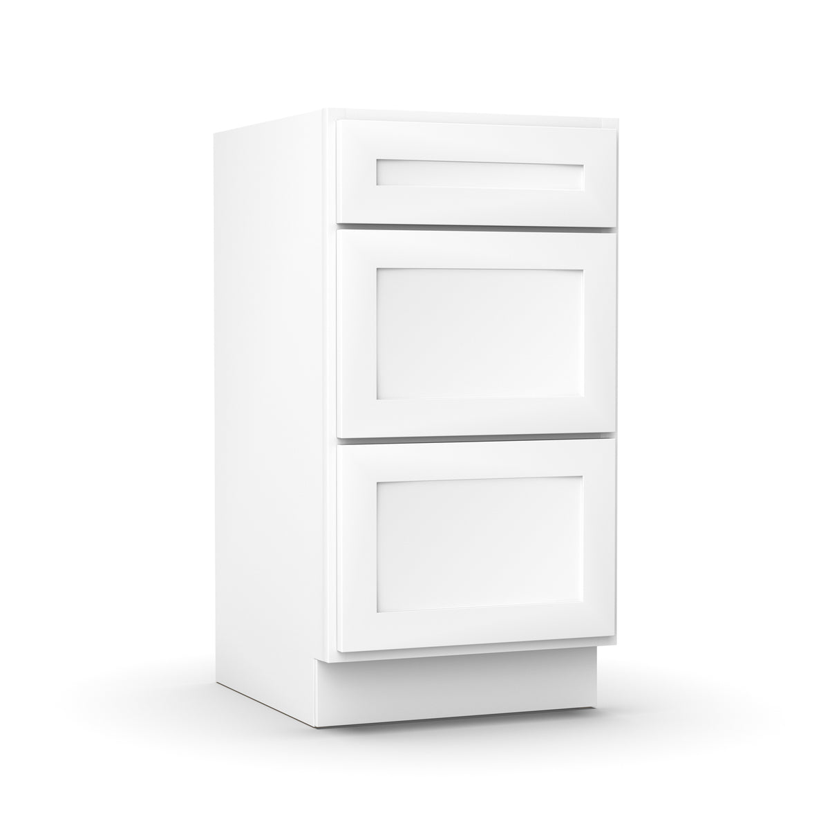Liberty Shaker White - 18 Inch Vanity Drawer Base Cabinet - 18" Width x 34.5" Height x 21" Depth